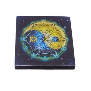 Recipiente para cenizas de incienso indio hecho a mano, decorativo y ecológico, de madera, en forma cuadrada, para meditación, uso durante todo el año. - Product Image 1