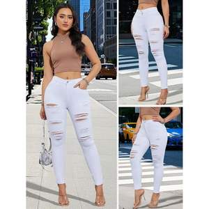 2025 <b>High</b> <b>Waisted</b> Stretch Butt Lifting Jeggings <b>Jeans</b> for Women <b>Skinny</b> Baggy <b>Ripped</b> Denim Pants Slim Fit Distressed Design - Product Image 2