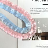 Ruban plissé extensible en dentelle élastique rose et bleue en gros pour vêtements, lingerie, couture, accessoires pour cheveux et loisirs créatifs