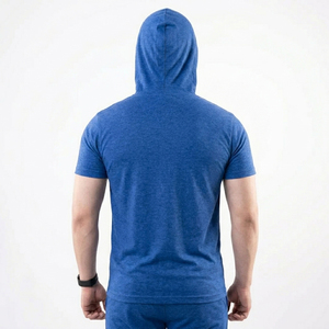 Workout Fitness Wear T-Shirt Hoodie <b>Men</b> 100% Cotton Short Sleeve T Shirts Hoodies <b>Men</b> Summer Street Workout Tee Shirt Hoodie <b>Men</b> - Product Image 2