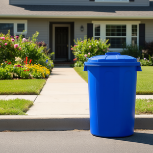 Poubelle CUBO BASURA 70L bleue Parchi - Product Image 2