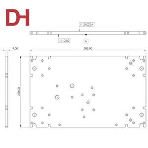 DH X_Y แผ่นอานเครื่องกัดและเจาะ CNC ความแม่นยำตามสั่งสำหรับโลหะผสมเหล็กกล้ากลึง - Product Image 2