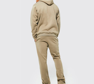 Men's Hoodie Sweatpants <b>Set</b> Casual Cotton French Terry Breathable Winter Wear Front Logo Print Customizable Design Streetwear - Product Image 4