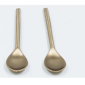 Superior Quality Golden Finishing Flatware Knife Spoon <b>Fork</b> and Spreader Set Kitchenware Catering Use Metal Cutlery - Product Image 1