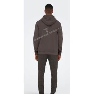 เสื้อฮู้ดดี้ฤดูหนาวคุณภาพสูงแบบสั่งทำพิเศษสำหรับผู้ชาย ทรงโอเวอร์ไซส์ ผ้าฟลีซหนานุ่ม ผ้าฝ้ายย้อมสีพื้น ปักโลโก้ ถักทออย่างดี - Product Image 6