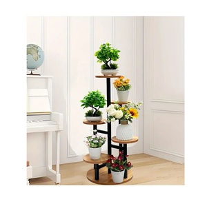 Soporte minimalista y contemporáneo para plantas, elegante estante multinivel para interiores y exteriores, para balcones y jardines, decoración elegante. - Product Image 2