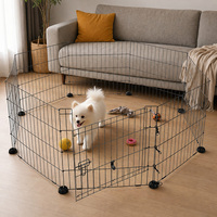 Clôture en tuyaux de fer Kanning pour chats, chiens et petits animaux, assemblage par boutons-pression, utilisation en extérieur/en intérieur/en voyage, barrière anti-évasion