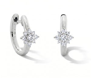 <b>Hoops</b> <b>earrings</b> Diamond <b>Earrings</b> Gold And <b>Silver</b> <b>Earrings</b> Natural and Lab Grown Diamond <b>Earrings</b> Fine Jewelry for Women - Product Image 2