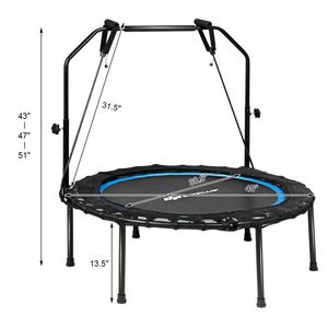 Il rimbalzista Fitness pieghevole da 40 pollici con fasce per esercizi a casa regolabili include fasce di resistenza - Product Image 3