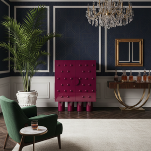 Mueble Bar Vigna, Mueble Bar Totalmente Personalizable, Mueble Bar de Lujo en MDF, Envío a Granel, Mueble Bar para el Hogar - Product Image 2