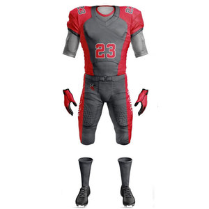 Ventes chaudes - Ensembles d'uniformes de football américain pour adultes, tailles plus grandes, manches courtes, uniformes d'équipe personnalisés imprimés, 100% polyester, couleurs personnalisées - Product Image 3