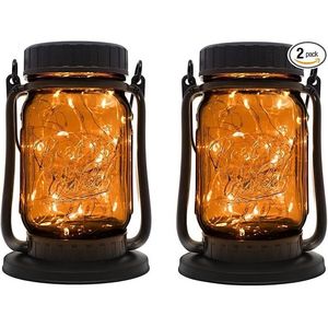 Luces Solares Colgantes para Jardín, Impermeables, Estilo Frasco Mason, Faroles Solares - Product Image 1