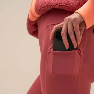 Shorts de sport pour femmes à taille haute, couleur unie, avec poches, respirants, taille élastique, en tissu tricoté, spandex et nylon - Product Image 6