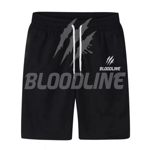 Shorts Bermuda décontractés pour homme BLOODLINE, bleu marine, taille mi-haute, élastiques, respirants, en maille, motif camouflage, en PU, avec poches - Product Image 5