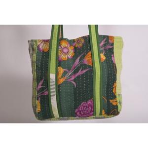 Indian Handmade Cotton Kantha Vintage Tote <b>Bag</b> Quilted Boho Shoulder <b>Bag</b> Reusable Durable Shopping <b>Bag</b> Unisex Gift - Product Image 3
