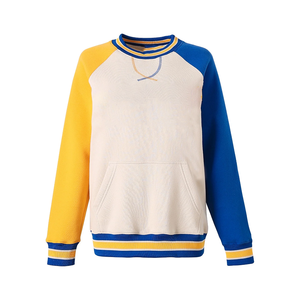 Sweat-shirt en molleton brodé pour femme SGRho, col rond, trois tons contrastés, lettres grecques, vêtements d'hiver haut de gamme pour femmes - Product Image 1