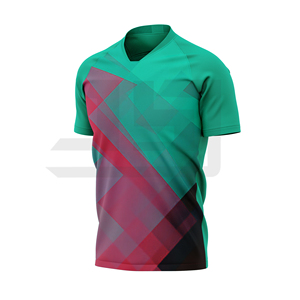 Custom Soccer Jersey Football Shirt Heat-Transfer Printed Breathable Moisture Wicking Quick Dry 100% Polyester Unisex Sportswear - Product Image 1