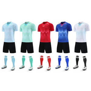 High Quality Men's Black Soccer Training Jersey Breathable Black Soccer Uniforms Short Sleeves Football Kit Soccer Uniform - Product Image 1