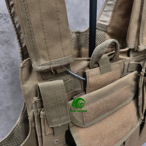 <span class=keywords><strong>Gilet</strong></span> tactique modulaire Kango, porte-plaques, en nylon durable, couleur sable, multifonctionnel, pour la protection en extérieur - Product Image 3