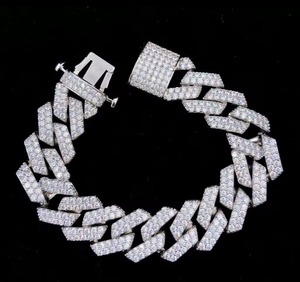 Iced Out Heavy Cuban Link Necklace and Bracelet Wholesale Custom Stainless Steel for <b>Mens</b> Available at Best Price - Product Image 4
