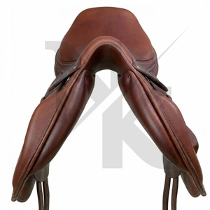 Selle d'Équitation Anglaise Faite à la Main en Cuir Naturel Souple de Haute Qualité, Confortable et Durable, avec Quincaillerie Nickelée pour Courses Hippiques - Product Image 3