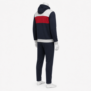 Conjunto Deportivo para Hombre con Capucha en Blanco y Negro, Pantalones Deportivos de Manga Larga, Ropa Casual de Otoño con Logotipo Frontal - Product Image 4
