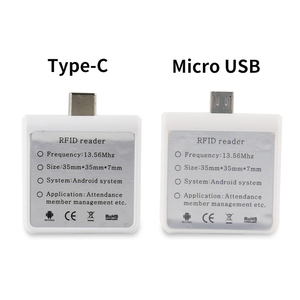 센세스앤롯 FR66 <span class=keywords><strong>13.56MHz</strong></span> 휴대용 <span class=keywords><strong>RFID</strong></span> 리더기 (마이크로 USB/타입-C 인터페이스, ISO 14443A 프로토콜, 안드로이드 휴대폰용) - Product Image 4