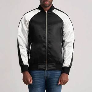 Premium Satin <b>Jacket</b> for <b>Men</b> & Women | Custom Logo Embroidery | Varsity Coach Bomber <b>Jacket</b> | Factory Direct Wholesale - Product Image 1