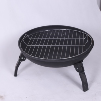 Bol à feu rond en métal avec couvercle en maille de protection et support stable pour le jardin, le camping, les réceptions en plein air