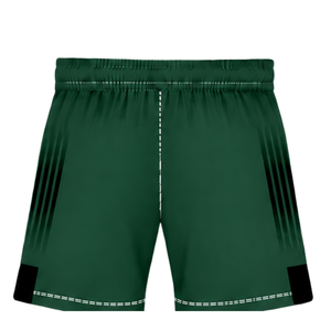 Dark <b>Green</b> Black Rugby <b>Shorts</b> Elastic Waist Breathable Lightweight Team Training Performance Athletic Sports Uniform <b>Shorts</b> - Product Image 2