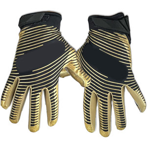 Guantes de Fútbol Americano USA Glitter para Receptor, de Cuero Genuino, Compatibles con Pantalla Táctil, Cierre de Hebilla - Product Image 3