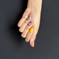 Faux ongles carrés courts 3D colorés faits à la main, effet bonbon, en gelée, à coller, réutilisables, ajustement personnalisé