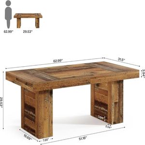 Escritorio de Computadora de Madera para Oficina, Estudio o Comedor, Multifuncional con Diseño Elegante - Product Image 6