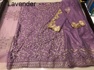 Vente chaude traditionnel indien motif doux Net broderie travail costume longue robe avec Designer Dupatta pour les femmes robe de soirée - Product Image 2