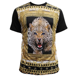 T-shirt à col rond pour homme, manches courtes, coupe classique, style décontracté, logo uni sur le devant, anti-boulochage, séchage rapide, tissu tricoté 100% polyester - Product Image 2