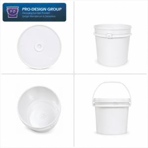 8L Plastic Cleaning <b>Bucket</b> <b>with</b> Flat <b>Lid</b> for Detergent and Cleaning Chemical Packaging, Leakproof PP Pail for Industrial Use - Product Image 2