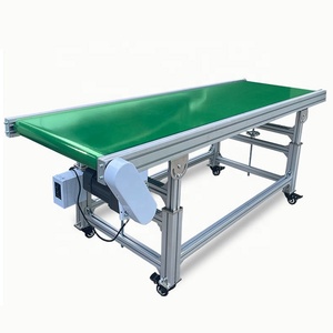 Qfw màu xanh lá cây PVC vành đai truyền đạt thiết bị chiều cao điều chỉnh dây chuyền sản xuất băng tải vành đai băng tải nhỏ hệ thống máy - Product Image 5