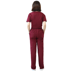 Uniformes Médicos Personalizados al por Mayor con Cuello Alto, Conjuntos de Enfermería Unisex para Fitness, Servicio OEM, Tejido de Punto Cómodo - Product Image 4