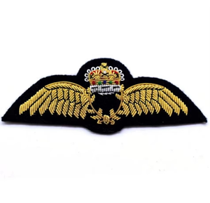 High Quality New Fabric Badges Wholesale Custom Hand Made Embroidery Bullion <b>Wire</b> Luxury Eco-Friendly - Product Image 1