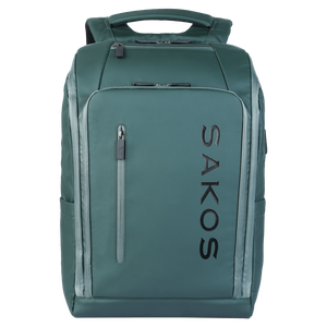 SAKOS Unisex Nylon <b>Backpack</b> with USB Port 20-35L Soft Handle Arcuate Shoulder Strap Daily Use Minimalist Style - Product Image 2