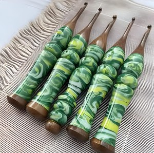 Top Quality Wooden <b>Crochet</b> <b>Hook</b> Smooth Surface Hand Knitting Collection for Yarn Crafts Resin Embellished for Knitting - Product Image 1
