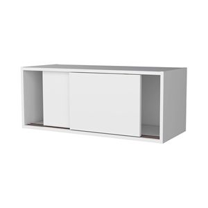 Armadietto Portadocumenti Bianco Sospeso con Design a Porta Scorrevole - Product Image 4