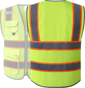 Professional Reflective Workwear <b>Uniforms</b> Safety Vest Lightweight <b>Construction</b> Safety Vest High Quality Supplier - Product Image 2