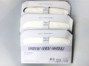 Cubierta Desechable para Asiento de Inodoro, Plegable por la Mitad, Sanitaria, de Alta Absorbencia, de 1 Capa, para Uso Público - Product Image 5