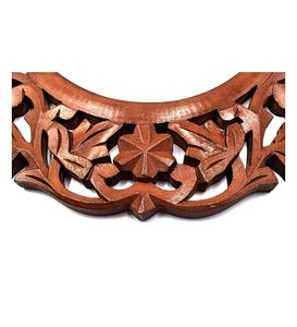 Decorative Wooden Wall <b>Mirror</b> Handmade Oval <b>Hanging</b> <b>Mirror</b> Custom Size Polished Frame for Bathroom Living Room Hallway - Product Image 3