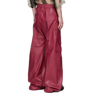 Pantalon de travail pour homme à jambes larges en PU enduit, avec plusieurs poches, taille élastique, fermeture à cordon, imperméable, style automne - Product Image 5