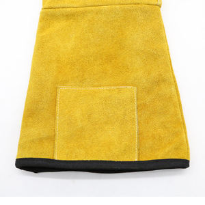 Cowhide Leather Durable Safety Construction Gloves for Work <b>Gardening</b> Welding Protections palm welding gloves for men - Product Image 5