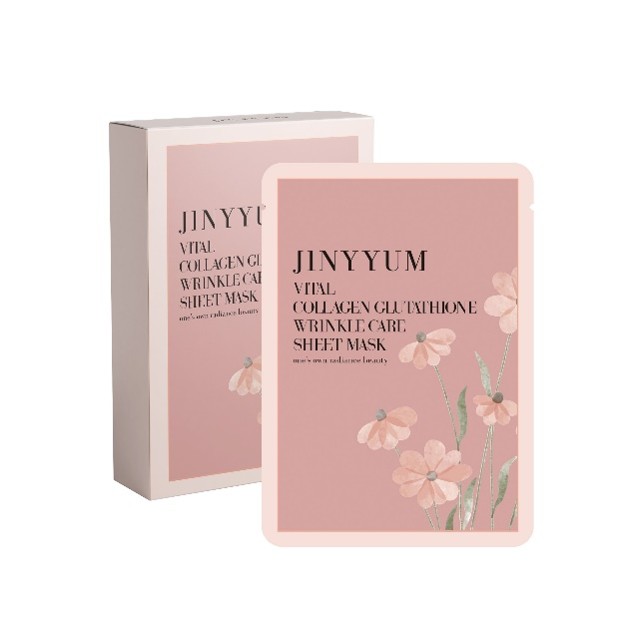 Korea Jiny Yum Vital Collagen Glutathione Sheet Mask for Wrinkle Reduction|  Alibaba.com