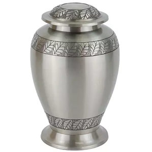 Urna Funeraria de Aluminio Plateado para Cenizas de Adultos, Urnas Conmemorativas para Mascotas, para Guardar Recuerdos - Product Image 1