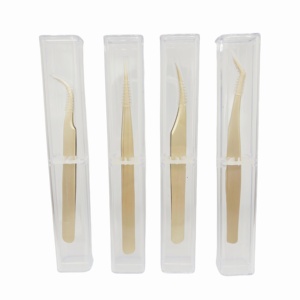 Factory Direct Sale Beginner's Tool Grafting Eyelash Tweezers Straight Head False Eyelash Tweezers - Product Image 3